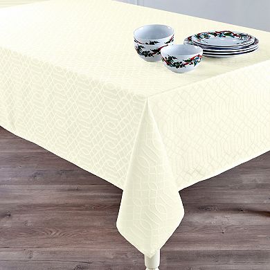 BrylaneHome Jacquard Tablecloth