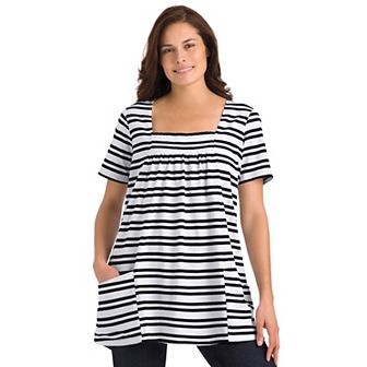 Woman Within Women's Plus Size 7-Day Smock Trapeze Tunic