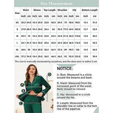 Women's Waffle Knit Pajama Sets Button Down Long Sleeve Tee and Shorts Matching Lounge Set