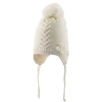 Infant & Toddler Knitted Winter Beanie with Furry Lined Earflaps For Girls