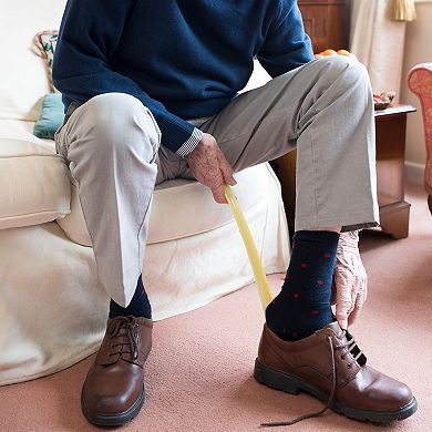 17inch Shoe Horn, 2Pcs Plastic Curved Handle Shoe Helper, Shoe Horns