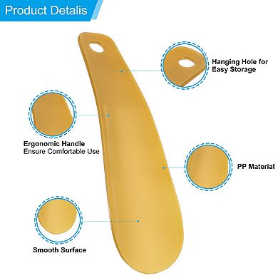 6in Plastic Shoe Horn, 3Pcs Travel Shoehorn Mini Compact Shoe Helper Shoe Spoon for Boots