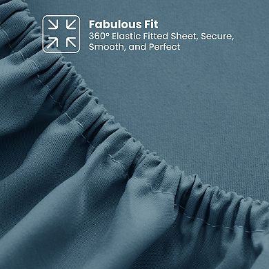 Lux Decor Collection Fitted Sheet - Soft Microfiber Bottom Sheets Upto 16 Inches Deep Pocket