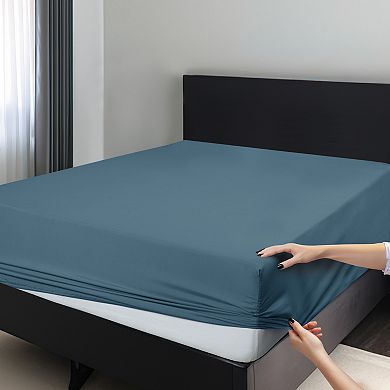 Lux Decor Collection Fitted Sheet - Soft Microfiber Bottom Sheets Upto 16 Inches Deep Pocket