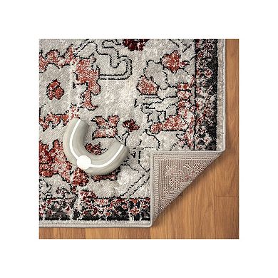 Luxe Weavers Floral Distressed Area Rug