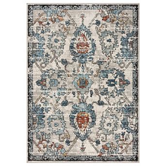 Luxe Weavers Floral Distressed Area Rug