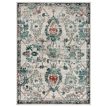 Luxe Weavers Floral Distressed Area Rug