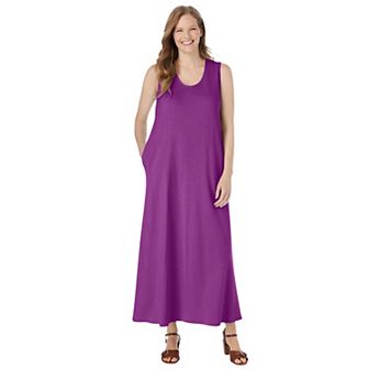Woman Within Plus Size Sleeveless Scoopneck Dress