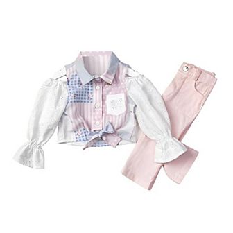 Infant and Toddler Girls' Shirt and Pants 2 pc Outfit Great for Spring and Summer