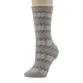 Women's Cuddl Duds® Lined Snowflake Slipper Socks