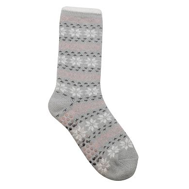 Women's Cuddl Duds® Lined Snowflake Slipper Socks