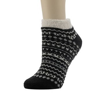 Women's Cuddl Duds® Lined Fairisle Low Cut Slipper Socks