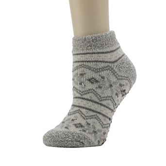 Women's Cuddl Duds® Lined Fairisle Low Cut Slipper Socks