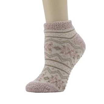 Women's Cuddl Duds® Lined Fairisle Low Cut Slipper Socks
