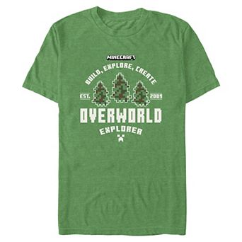 Big & Tall Minecraft Overworld Explorer Graphic Tee