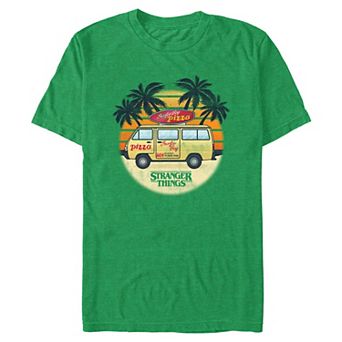 Big & Tall Surfer Boy Pizza Graphic Tee