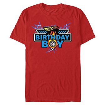 Men's Hot Wheels Birthday Boy Tire Flame Graphic Tee