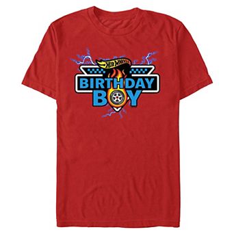 Men's Hot Wheels Birthday Boy Tire Flame Graphic Tee