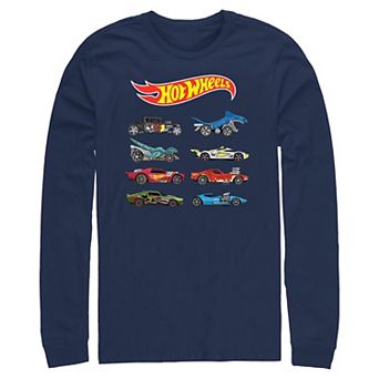 Men's Hot Wheels Extreme Cars Lineup Long Sleeve Graphic Tee