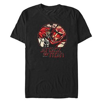 Men's Attack On Titan Stamp Scene Graphic Tee