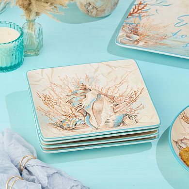 Certified International 4-pc. Escape to the Sea Dinner Plate Set