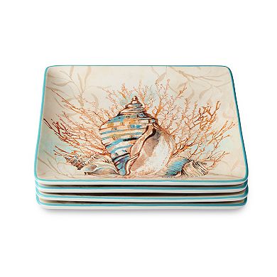 Certified International 4-pc. Escape to the Sea Dinner Plate Set