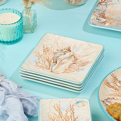 Certified International 4-pc. Escape to the Sea Salad Plate Set