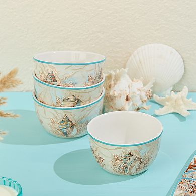 Certified International 4-pc. Escape to the Sea Ice Cream Bowl Set