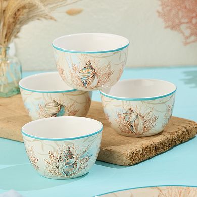Certified International 4-pc. Escape to the Sea Ice Cream Bowl Set