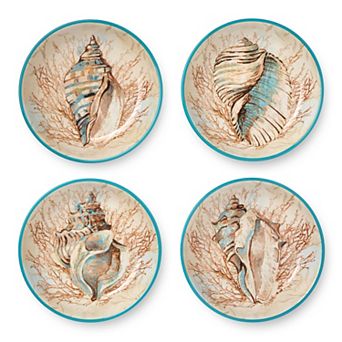Certified International 4 pc Escape to the Sea Soup Bowl Set