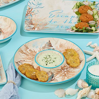 Certified International Escape to the Sea Chip n' Dip Platter