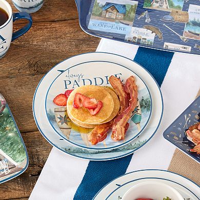 Certified International Wake at the Lake 4-pc. Salad Plate Set