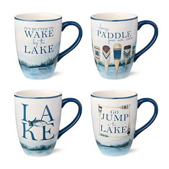 Certified International 4 pc Wake at the Lake Mug Set