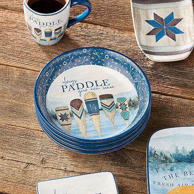 Certified International 4-pc. Wake at the Lake Soup Bowl Set