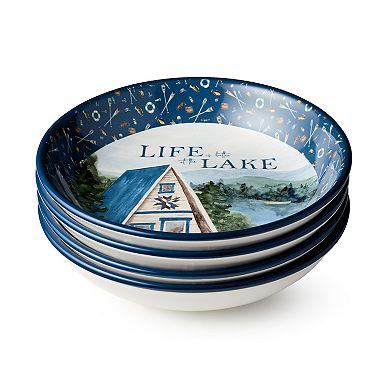 Certified International 4-pc. Wake at the Lake Soup Bowl Set