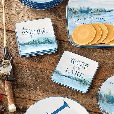 Certified International 4-pc. Wake at the Lake Canape Plates