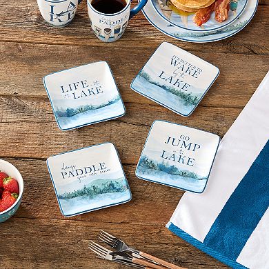 Certified International 4-pc. Wake at the Lake Canape Plates