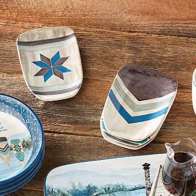 Certified International 4-pc. Wake at the Lake 3D Canape Plates