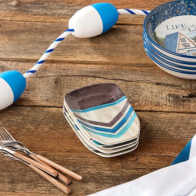 Certified International 4-pc. Wake at the Lake 3D Canape Plates