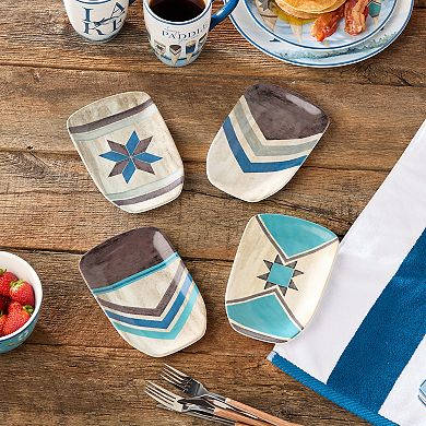 Certified International 4-pc. Wake at the Lake 3D Canape Plates