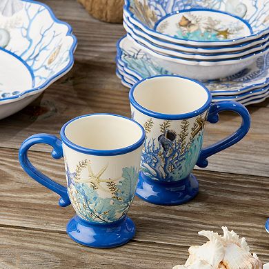 Certified International 4-pc. Blue Lagoon Mugs
