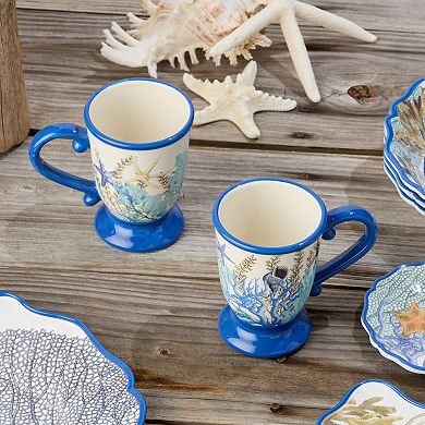 Certified International 4-pc. Blue Lagoon Mugs