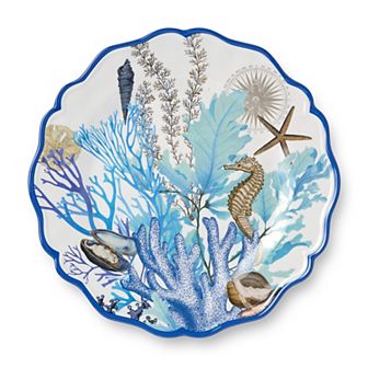 Certified International 4 pc Blue Lagoon Dinner Plates