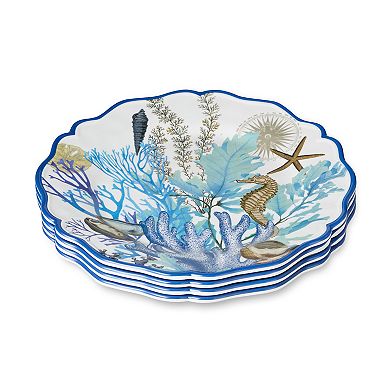 Certified International 4-pc. Blue Lagoon Dinner Plates