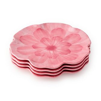 Certified International 4 pc Wild Flower Pink Dinner Plates