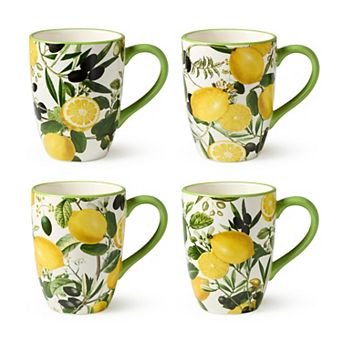 Certified International 4 pc Limone Mugs