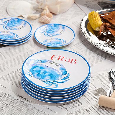 Certified International Beach House Crab Salad Plates Set of 6