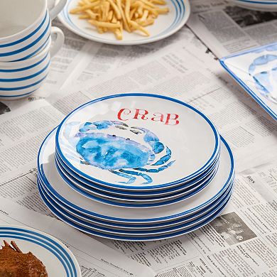 Certified International Beach House Crab Salad Plates Set of 6