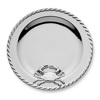 Certified International Silver Plated Crab Round Platter