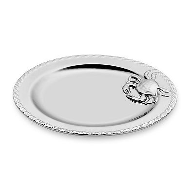 Certified International Silver Plated Crab Round Platter